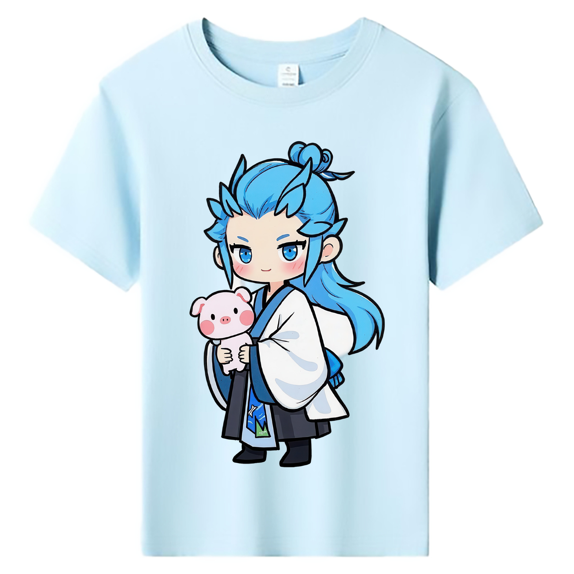 （画像用） Ne Zha 2 ナタ 魔童の大暴れ 綿100％キッズTシャツ（フロントプリント）